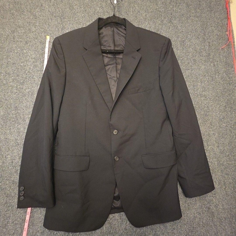 Prada Suit Jacket Mens IT 54R Black Wool Made Italy 2 Button Formal Business